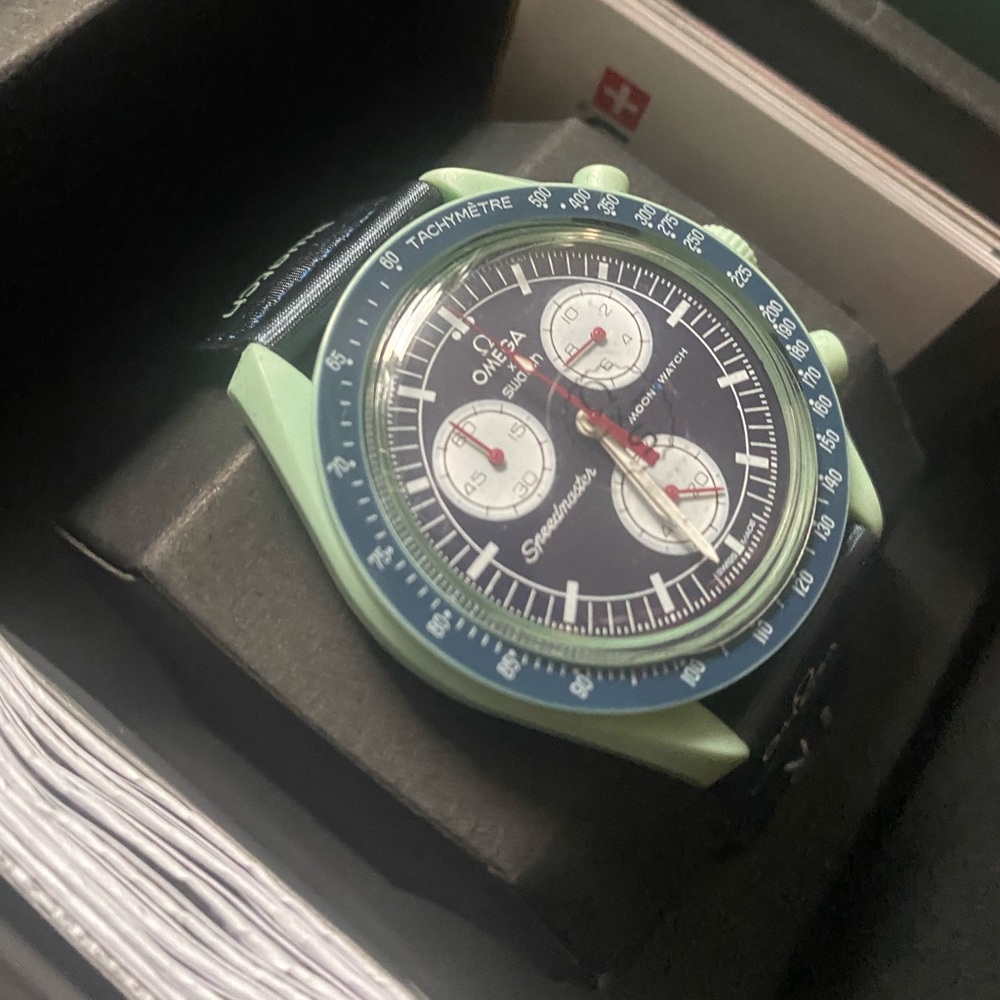 Omega X Swatch Speedmaster Bioceramic Moonswatch Mission To Earth